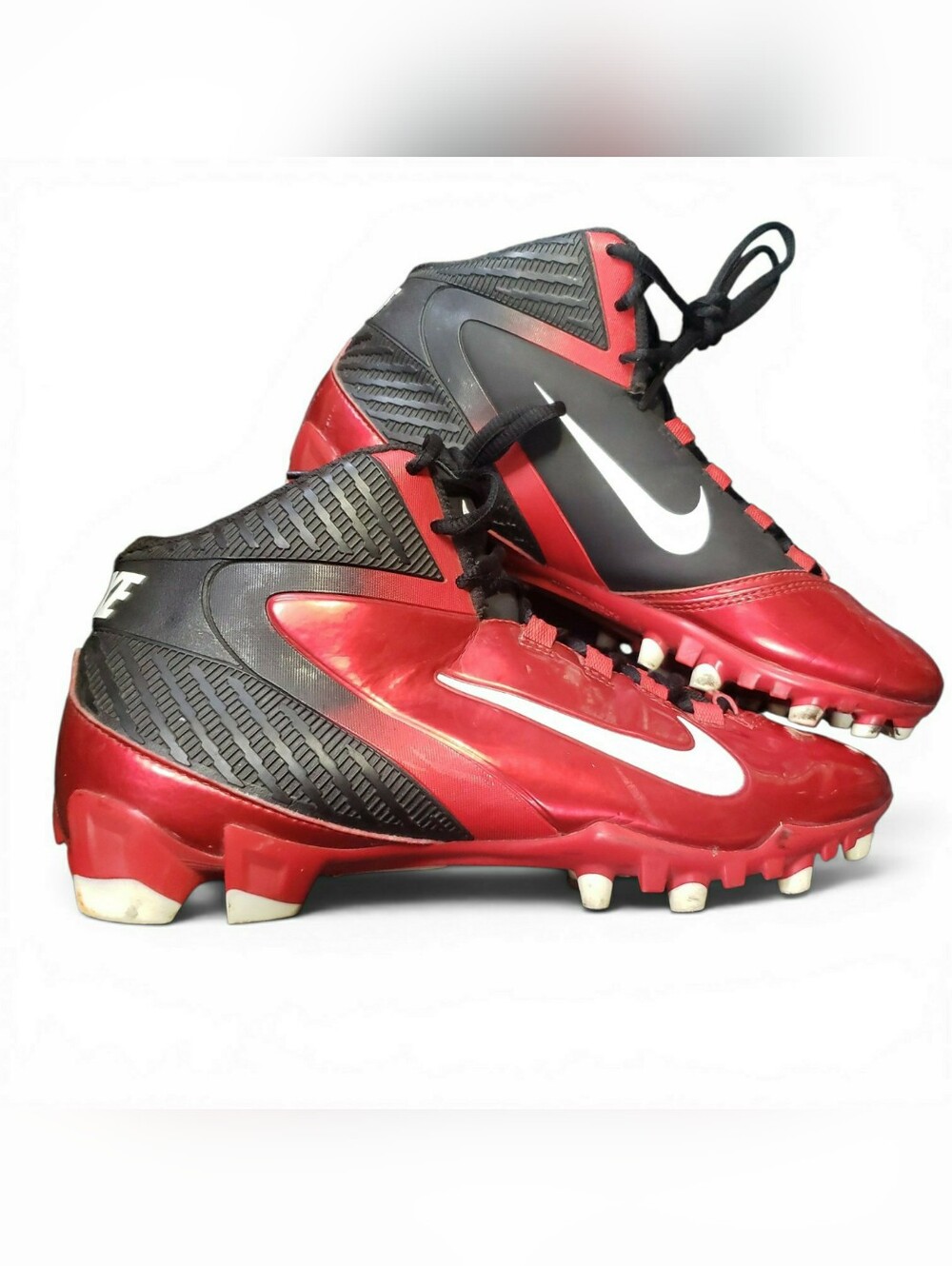 Nike Sz 7.5 Alpha Speed Red & Black Football Soccer Cleats